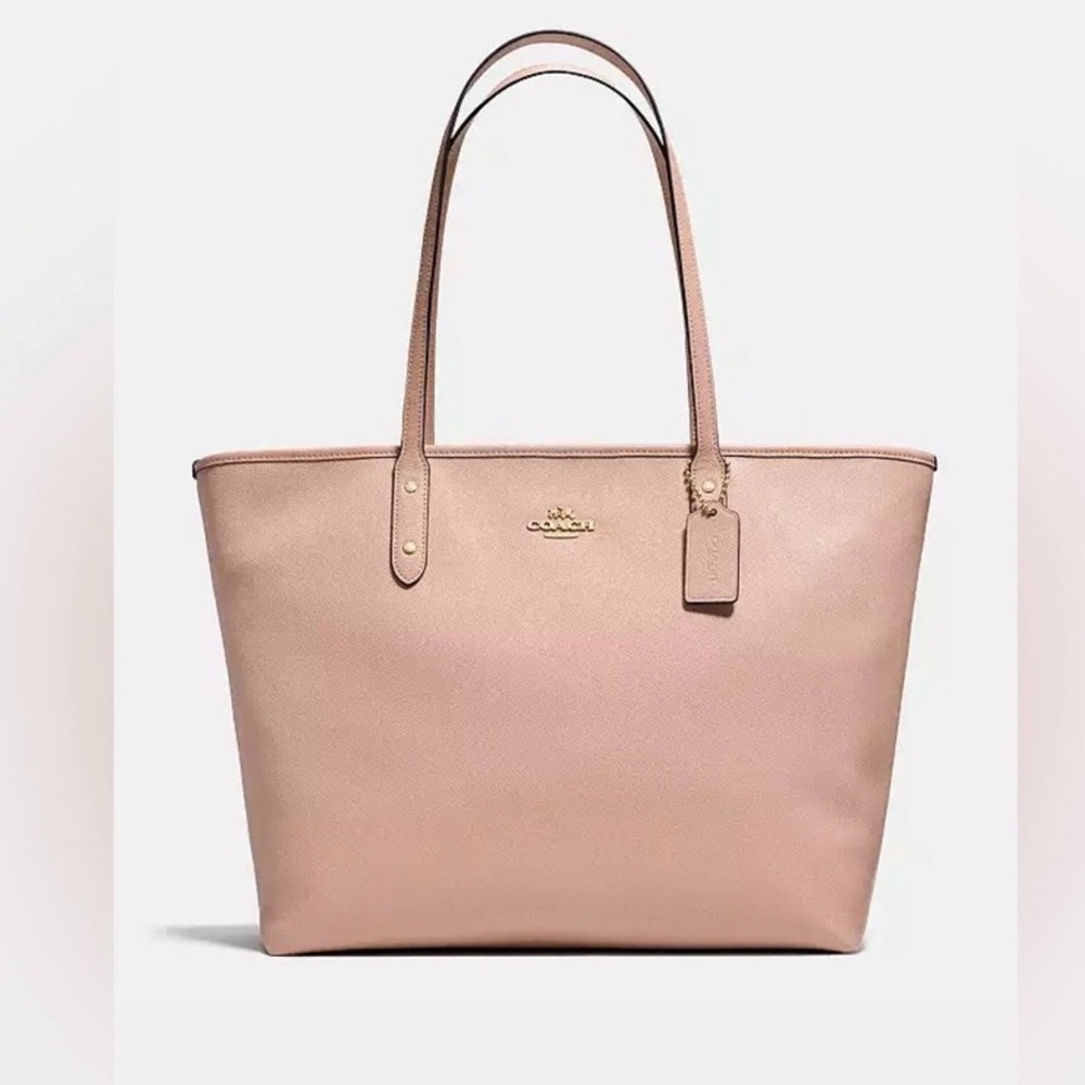 Coach EUC Blush Pink Leather Tote